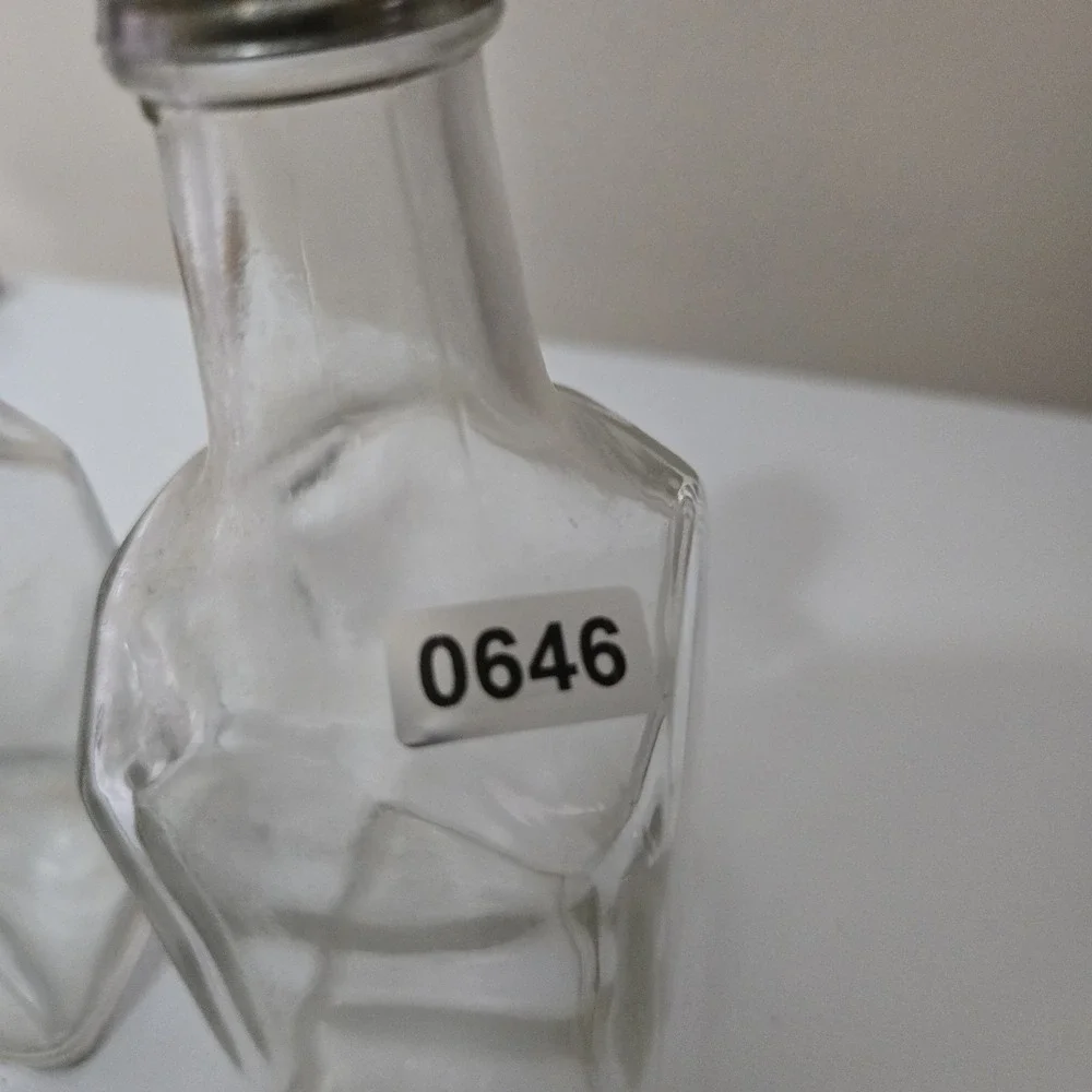 Vintage Gemco Oil & Vinegar Cruet Set Glass Mid Century Modern MCM Kitchen Decor